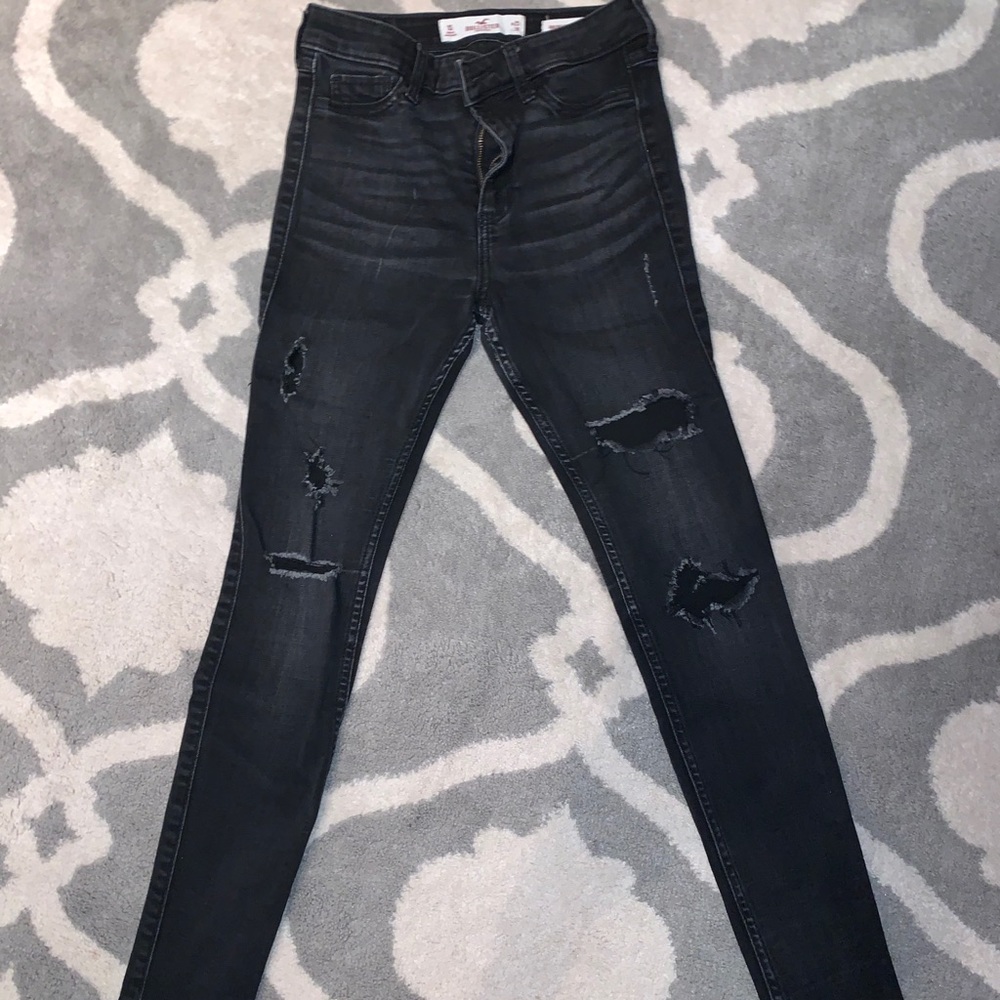 Black Hollister Ripped Jeans